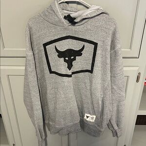Under Armour Gray Hoodie with Bull Emblem